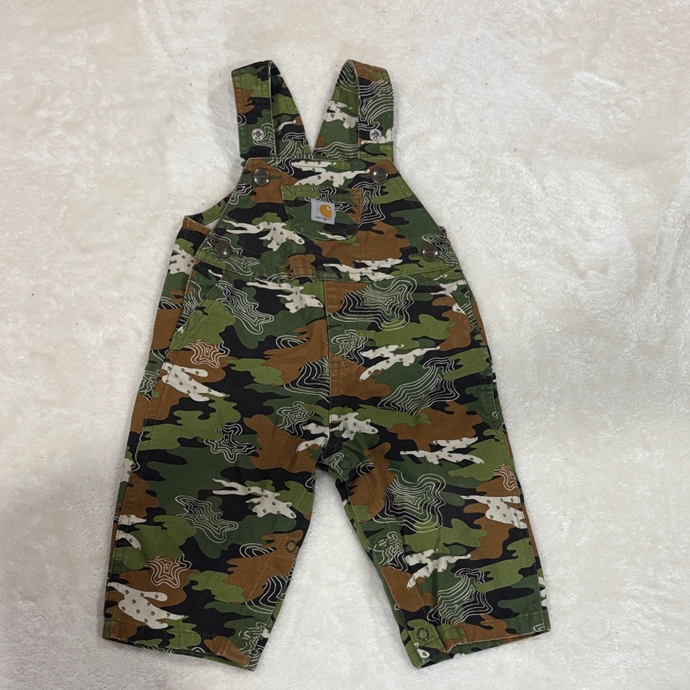 Carhartt Kids' Green Camo Overalls